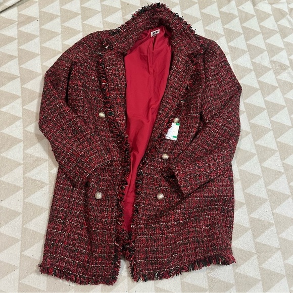 Fringe Trim Tweed Longline Blazer
Anne Klein - Picture 1 of 6